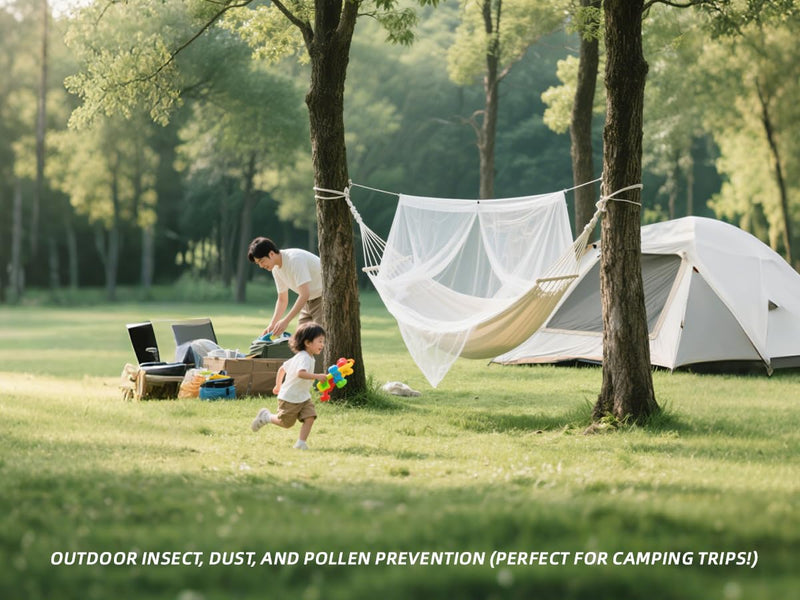 [Australia] - 1.5M Wide Bed with White Extra Dense Quadrant Protection Mosquito Net,Dormitory Double Bed Cover Dense Insect Net for Camping,Family,Dormitory,Housing Bed Bug Protection (L:2m*W:1.5m) Extremely Dense-2m*1.5m(L*W) 