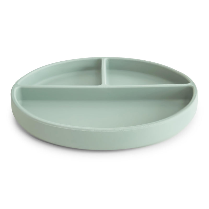 [Australia] - mushie Silicone Suction Plate | BPA-Free Non-Slip Design (Cambridge Blue) Cambridge Blue 
