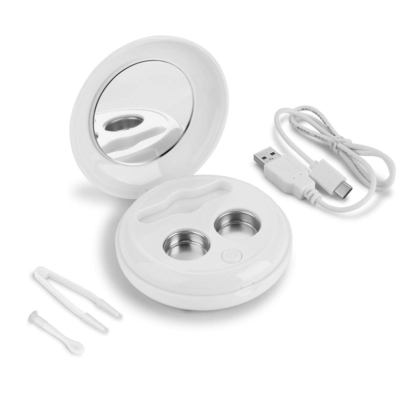 [Australia] - BlumWay Ultrasonic Cleaning Machine for Contact Lenses, Ultrasonic Automatic Cleaner with Contact Lens Sucker, Type-C Contact Lens Cleaner, is suitable for cleaning all contact lenses 