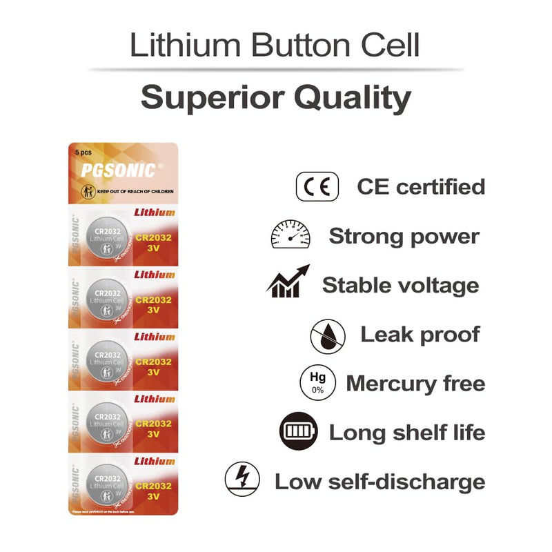 [Australia] - 40 Pack CR2032 Batteries, 3V Lithium Coin Battery for Small Electronic Devices, 5 Year Shelf Life 