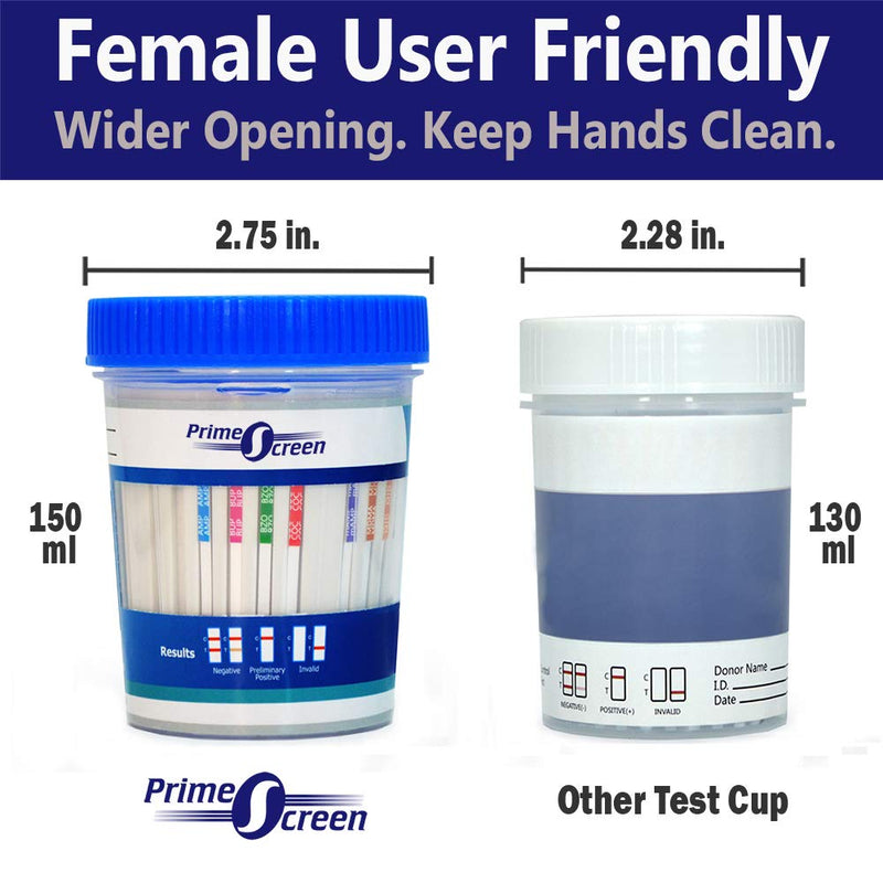 [Australia] - Prime Screen Multi Drug Test Cup 10 Panel Kit - Urine Screening Test Marijuana(THC),AMP,BAR,BZO,COC,mAMP,MDMA,MTD,OPI,PCP,THC-[5 Pack]-TDOA-3104 