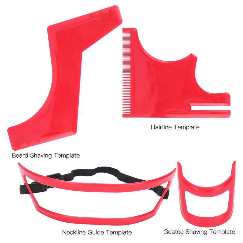 [Australia] - Beard Shaper, Beard Shaping Tools, Set of 4 Beard Shaping Tool for Beard Shaving Hair Styling Hairline Goatee Template and Collar Guide 