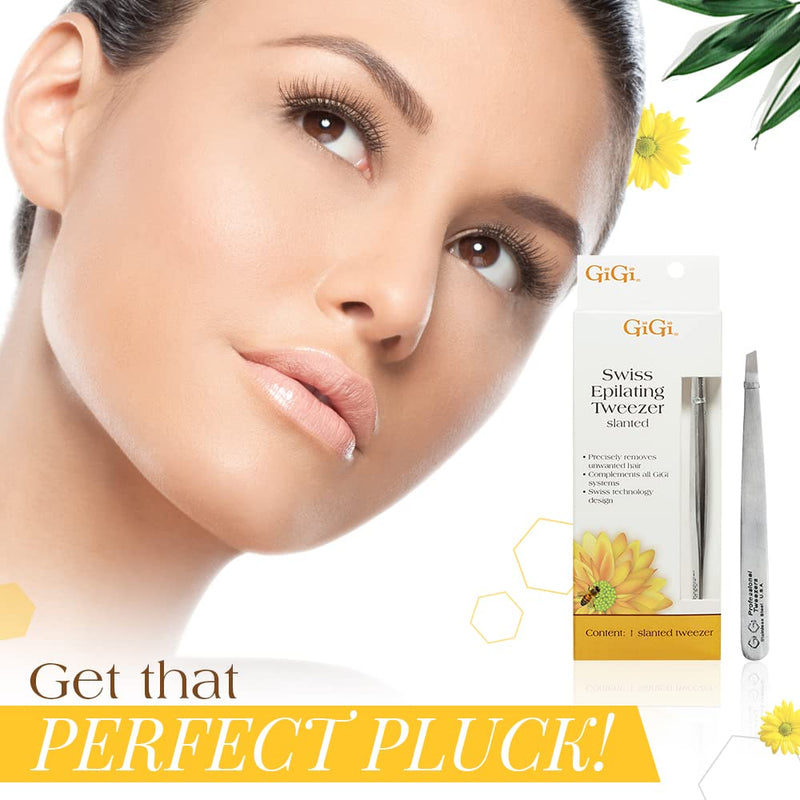 [Australia] - GiGi Slanted Tweezer for Ingrown Hair and Stubble Removal 