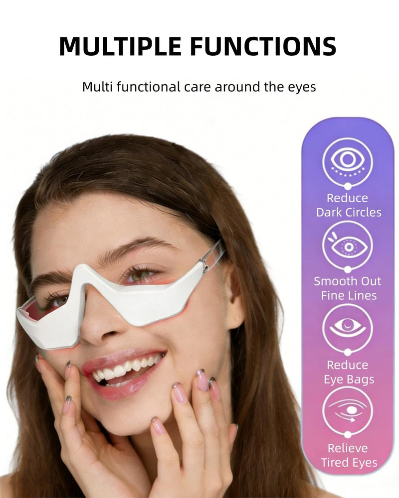 Under Eye Red Light Therapy Device, Red Light Therapy Glasses for Eye, Newtiful Eye Pods for Eye Bags, Lightweight Eye Massager, Red Light Eye Therapy Eyepods for Under Eye Dark Circless White