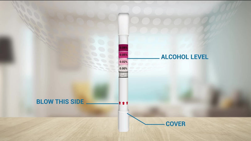 Vivitar Laboratories Disposable Alcohol Breath Analyzer 2 Pack Single Use Breathalyzer FDA Cleared 99% Accurate Test Personal Breathalyzer with Fast Results, Easy to Use, Portable, White