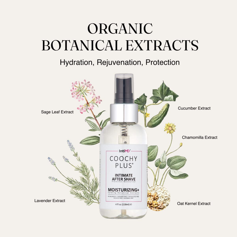 IntiMD COOCHY Intimate After Shave Protection Moisturizer Plus By : Delicate Soothing Mist For The Pubic Area & Armpits – Antioxidant Formula For Razor Burns, Itchiness & Ingrown Hairs