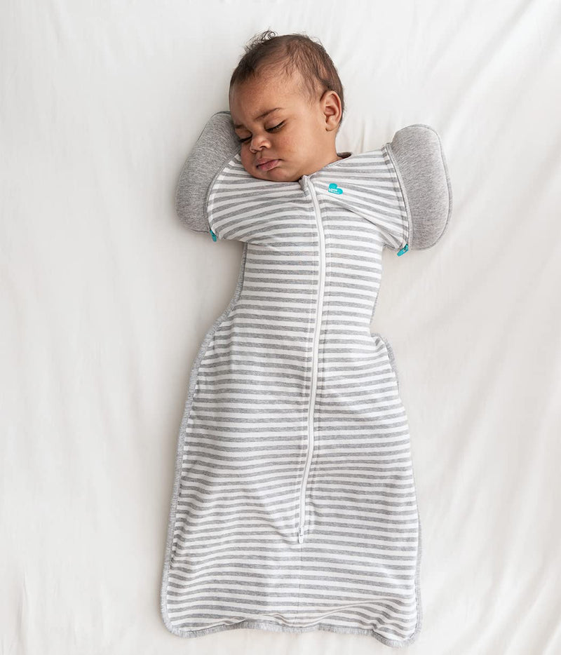 [Australia] - Love to Dream Swaddle UP Transition Bag, Patented Zip-Off Wings, Gently Help Baby Safely Transition from being Swaddled Grey Medium (13-19 lbs.) 