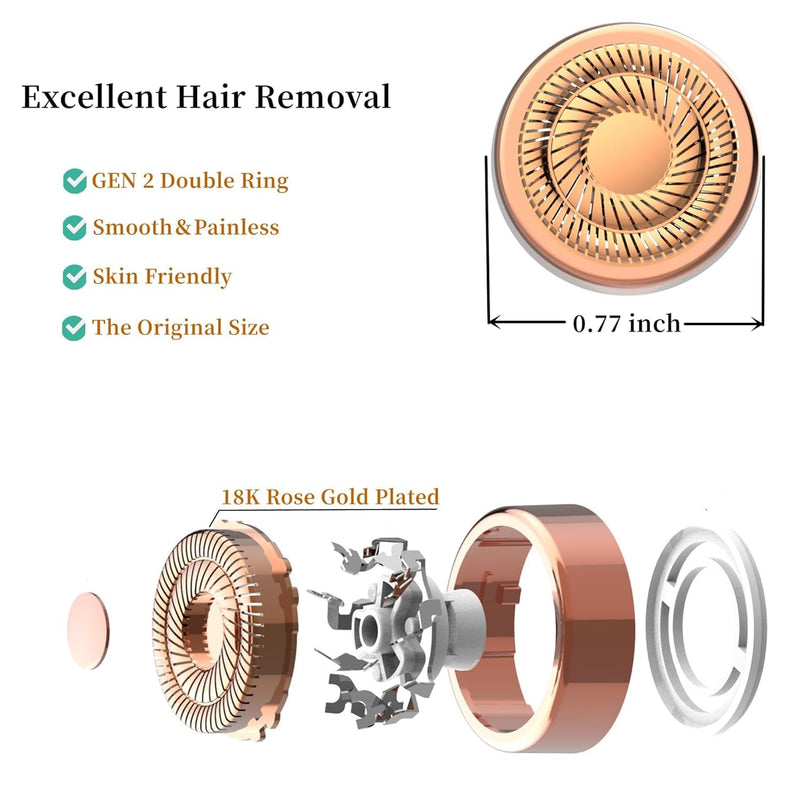 [Australia] - Generation 2 Replacement Heads for Flawless Facial Hair Remover Compatible with Flawless Replacement Heads,Fit for Flawless Replacement Heads Gen 2 for Flawless Facial Hair Removal for Women,6 Count. 6 Pack for Flawless 