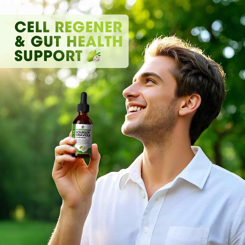 [Australia] - Soursop Graviola Liquid Drop for Cell Support & Regeneration, Immune System and Gut Health Support, Pure Soursop Bitters Liquid, High Absorption, Sugar/Gluten Free, Natural Flavor, 2 Fl Oz Original 2 Fl Oz (Pack of 1) 