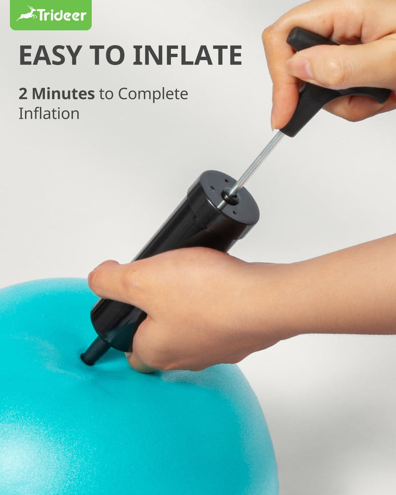 [Australia] - Trideer Pilates Ball 9 Inch with Pump,Core Ball, Mini Pilates Ball for Physical Therapy,Small Exercise Ball Between Knees,Small Workout Ball for Barre,Yoga,Stability,Workout,Office&Home Gym Turkis 