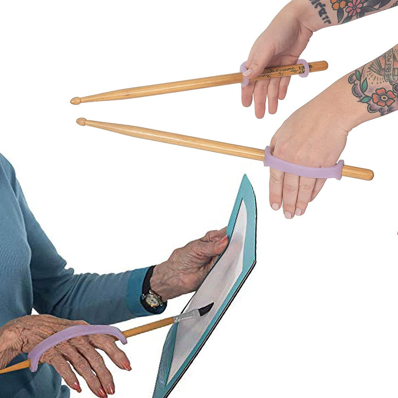 [Australia] - Elderly Female 3-Pack, Silicone Adaptive Aid, Universal Cuff Hand Grip Assistive Device for Rehab, Arthritis, Parkinsons, Stroke, Physical Therapy 