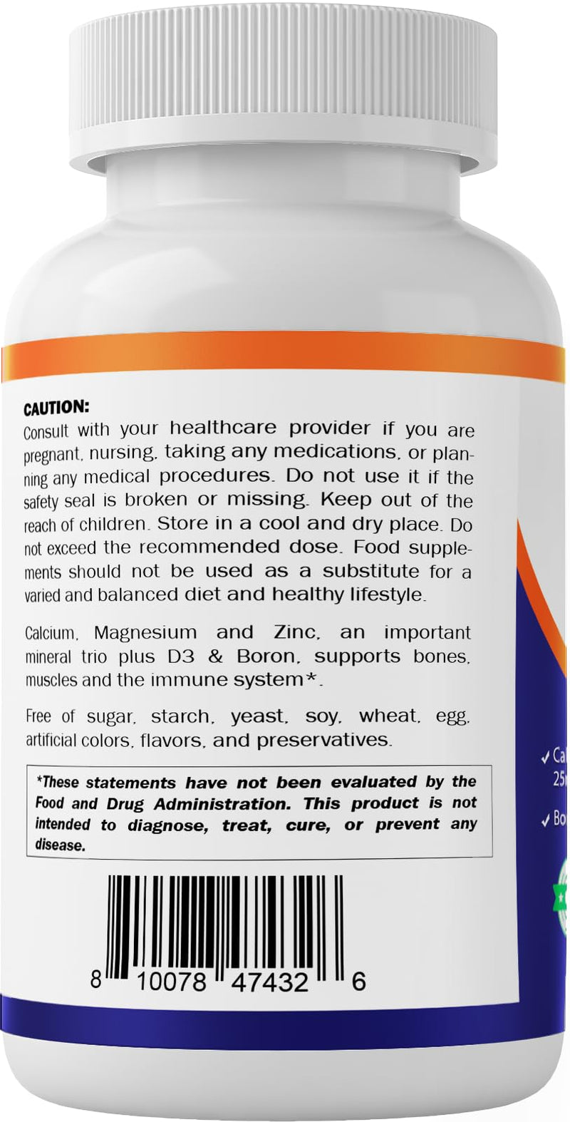 [Australia] - Vitamatic Calcium Magnesium Zinc D3 Boron | 365 Coated Tablets Supplement | Calcium 1200 mg, Magnesium 420mg, Zinc 25mg, Vitamin D3 1000 IU, Boron 1 mg | Non-GMO | Gluten Free | Made in USA 