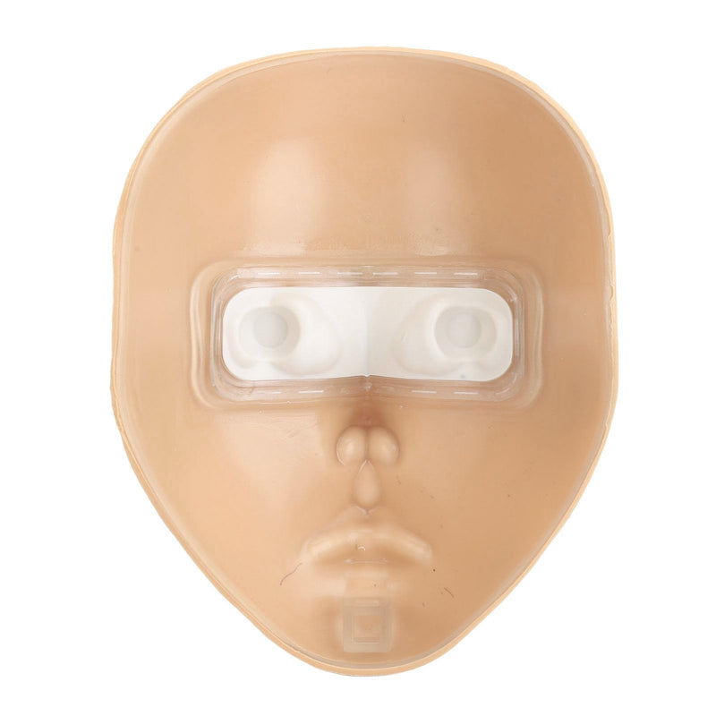 [Australia] - JTLB Makeup Practice Face with Plastic Stand 5D Silicone Full Face Makeup Practice BoardReusable Mannequin Tool for Beginner (White Skin) 