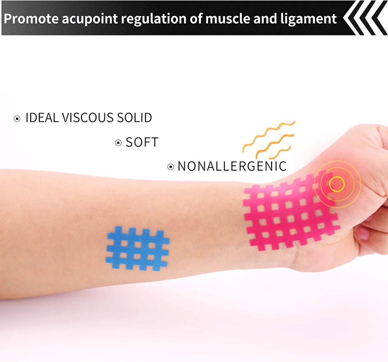 Tmax Waterproof Spiral Cross Kinesiology Tape to Acupuncture Point,1 Box of 20 Sheets (B Type-Beige,120 Stickers) B Type-beige,120 Stickers