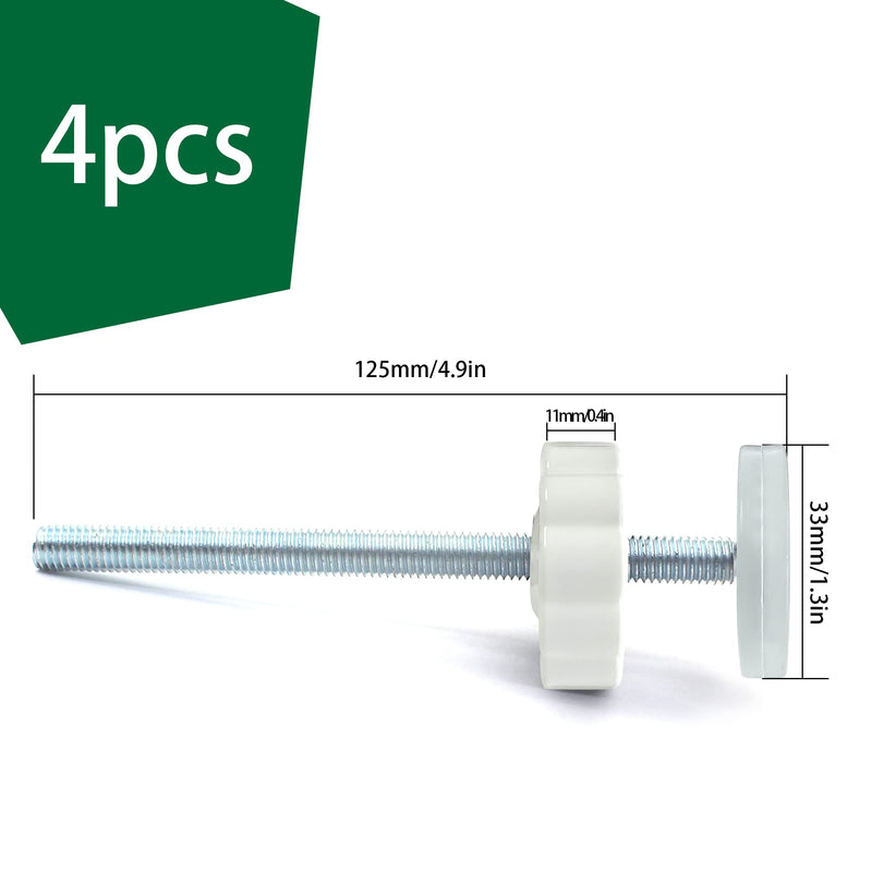 [Australia] - 4 Pack Pressure Gates Threaded Spindle Rods M8 (8 mm), Baby Gates Accessory Screw Bolts Kit Fit for All Pressure Mounted Walk thru Gates (8mm 4 Pack) 