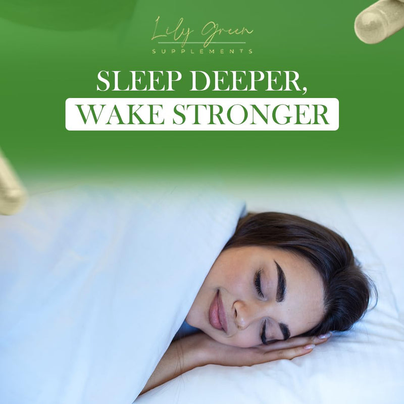 Lily Green Magnesium Bisglycinate Capsules | 1250mg Per Serving of Bioactive Glycinate | Magnesium Supplements for Sleep, Calmness, Psychological & Muscle Function | 90 Capsules | Made in UK