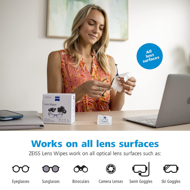 [Australia] - ZEISS Pre-Moistened Lens Cleaning Wipes, 200 Count 