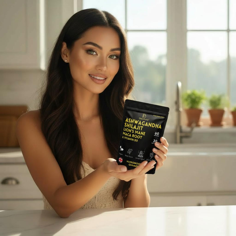 NeuroBoost 5-in-1 Wellness Gummies – Ashwagandha, Shilajit, Lion’s Mane, Maca Root & Vitamin D3 – 60 Vegan Gummies – Supports Relaxation, Cognitive Function & Immune System – High Strength Formula