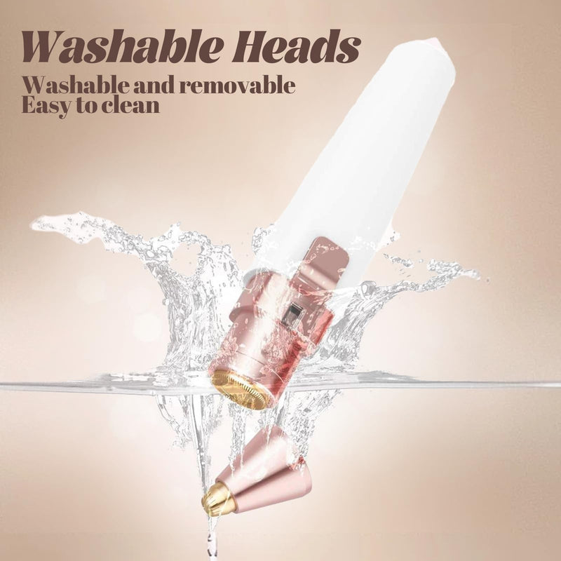 Epilator Facial-Nose Hair Trimmer-Removal for Women Face Eyebrow Trimmer 2 in 1 Design Epilators with LED Light Rechargeable Hair Remover-Removal Device Face Shaver for Women