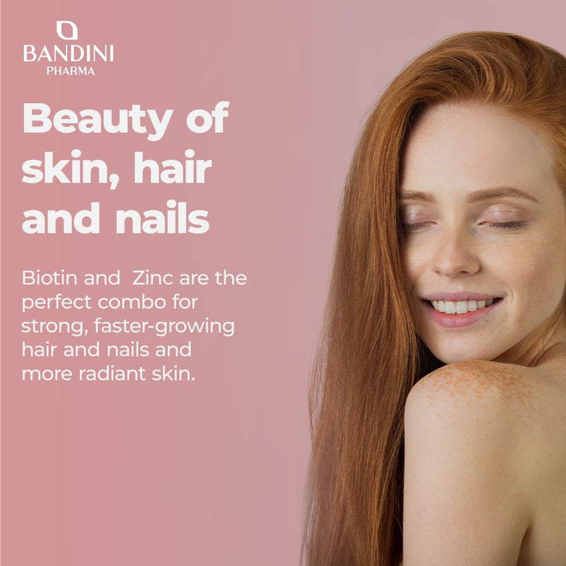 Bandini® Hair & Nails 90 Softgels – 3-Month Supply | Supplement with Omega-3, Vitamins, Minerals and Amino Acids | Fortifying for Hair and Nails, Growth and Volume | Support for Strong Hair and Nail