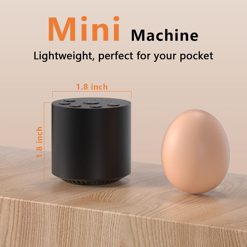 [Australia] - Color Noise Sleep White Noise Portable Sound Machines with 30 Soothing Sounds 32 Levels Volume Compact 4 Timer Options Auto-Off and Memory Function for Travel Home Everyone Black 