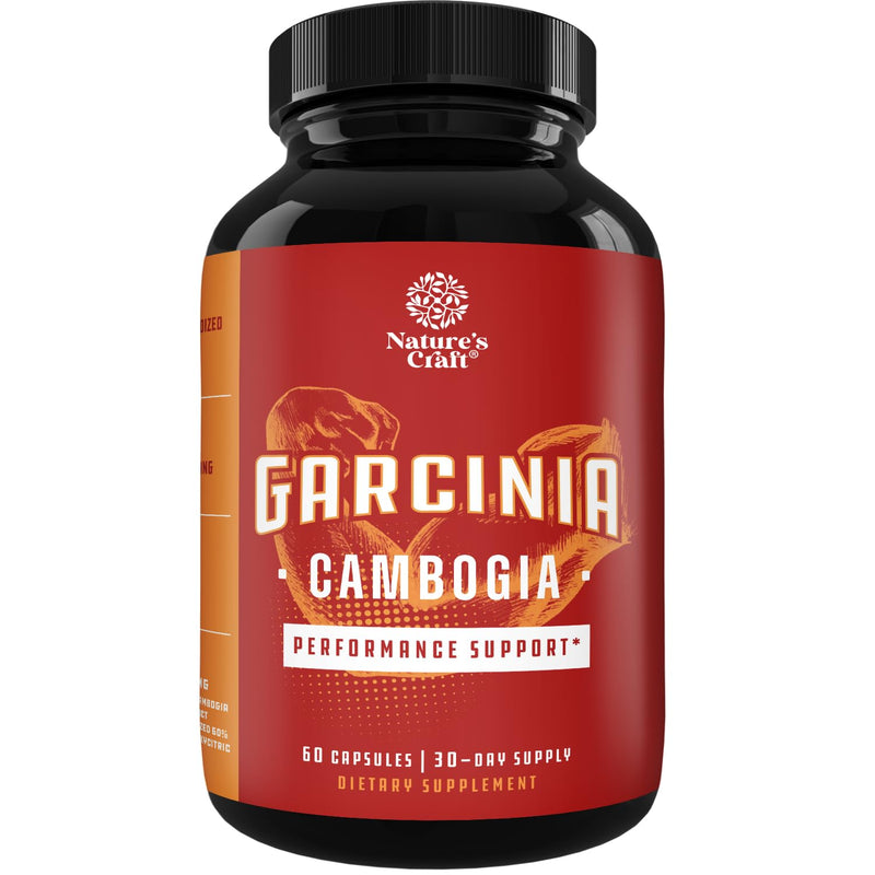 [Australia] - 60% HCA Pure Garcinia Cambogia Extract - Blocks Carb Absorption - Suppresses Appetite - Burns Fat - Natural Weight Loss Supplement for Men & Women 60 Capsules - 30 Servings 