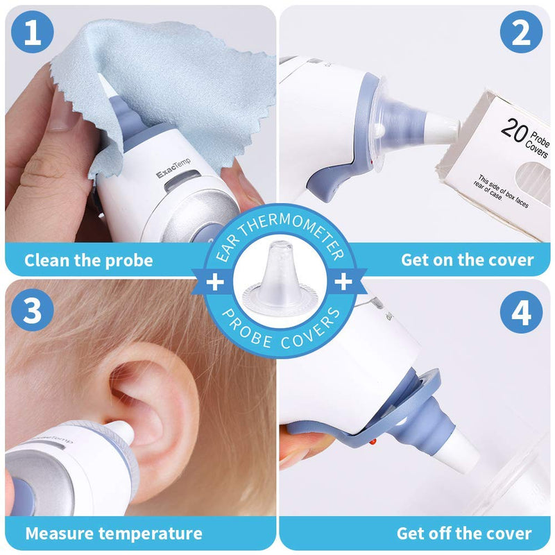 [Australia] - 500pcs Ear Thermometer Probe Covers, Lens Filters, Refill Caps Compatible for All Braun Thermometer Models Digital Disposable Covers 500 