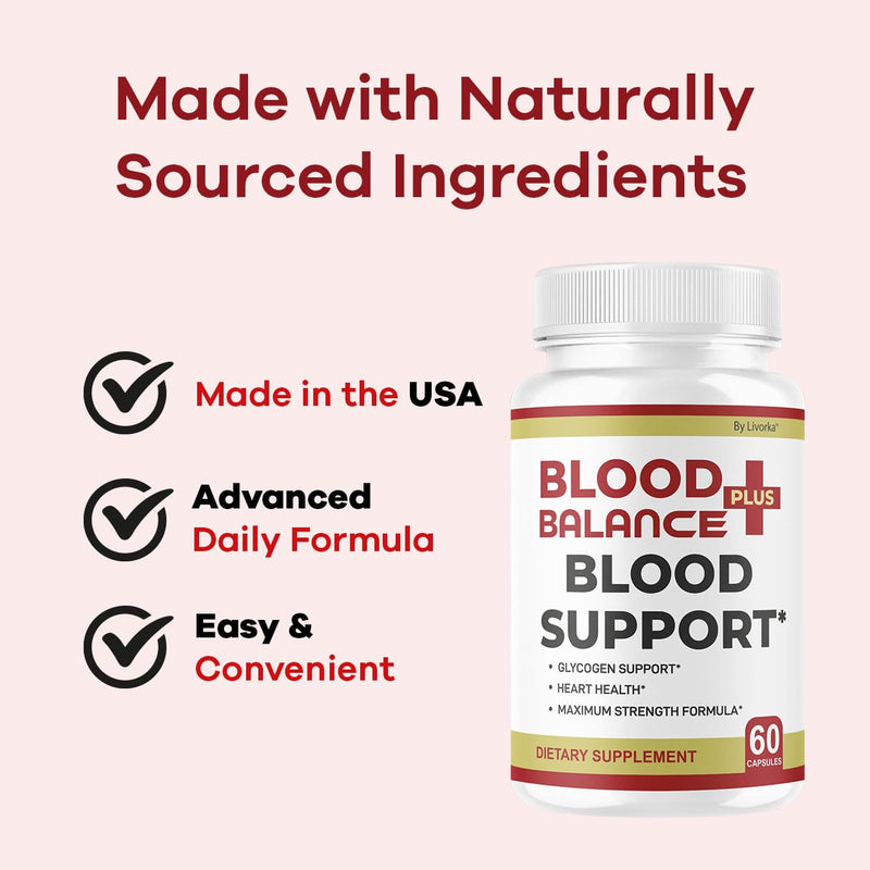 (2 Pack) BloodBalance Plus Capsules - Official BloodBalance Plus Support Supplement Premium Pills All Natural Advanced Formula Multivitamin for Overall Health & Wellness, 120 Capsules for 2 Months