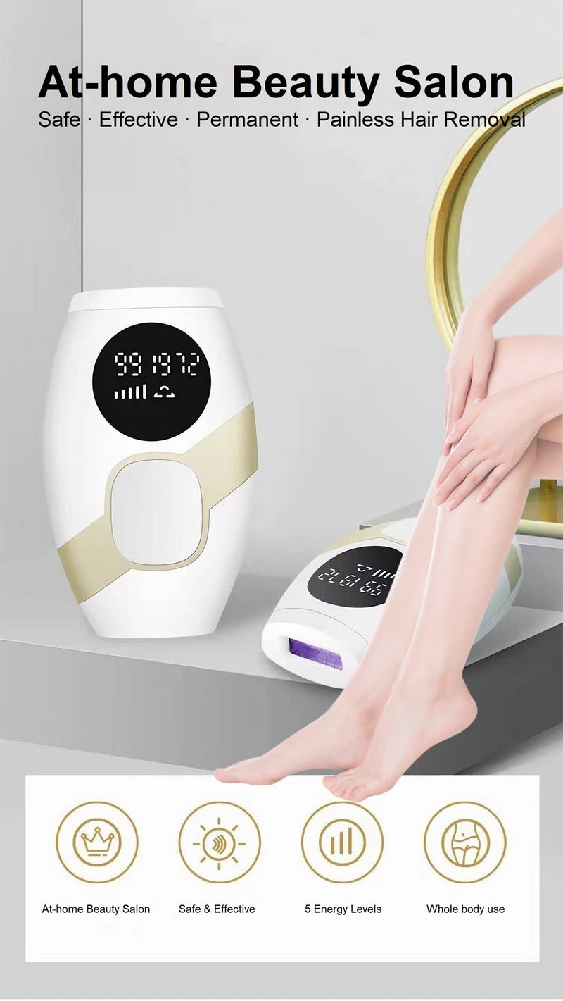 [Australia] - IPL Laser Hair Removal Device at-Home for Women Men NATRSYM Painless Permanent Facial Upper Lip Bikini Line Armpits Back Legs Arms Face Back Whole Body Remover JZF 