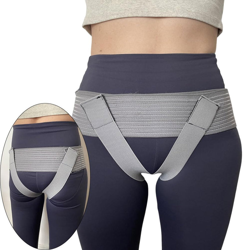 V-shaped pelvic support belt for postpartum care. Abdominal belt is used to treat bladder prolapse, uterine prolapse, and vulvar varicose veins（Grey）