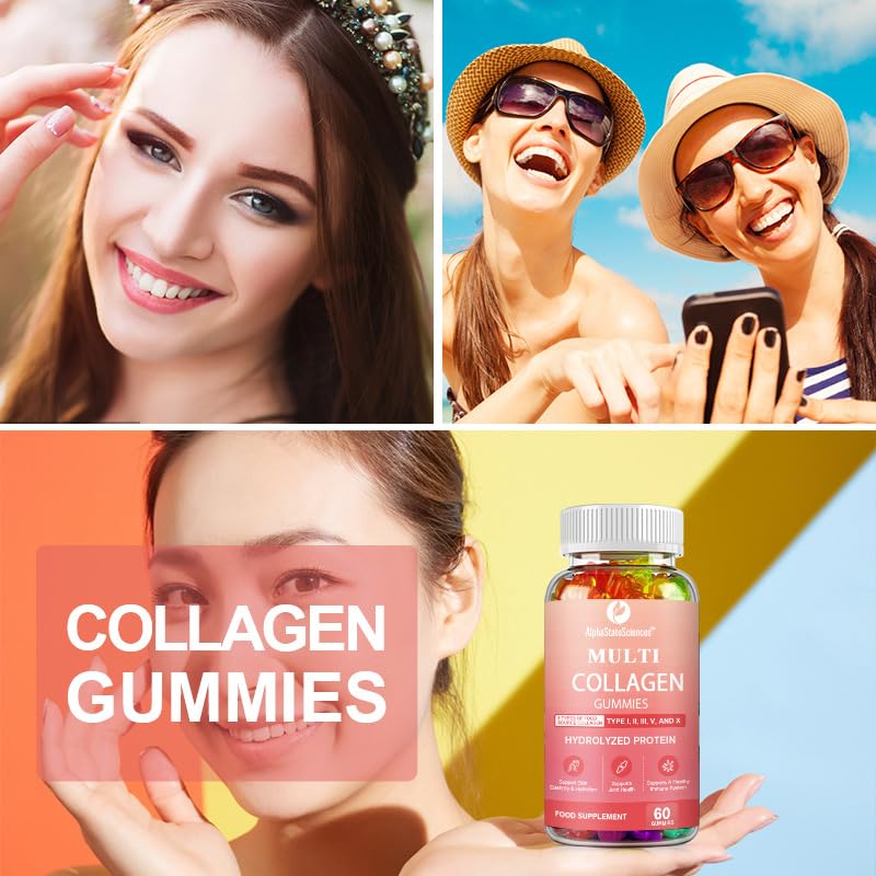 Multi Collagen Power Blend - 5 Types of Hydrolyzed Collagen with Vitamins C & E, Biotin, Zinc, and Selenium for Ultimate Skin, Hair, and Joint Support