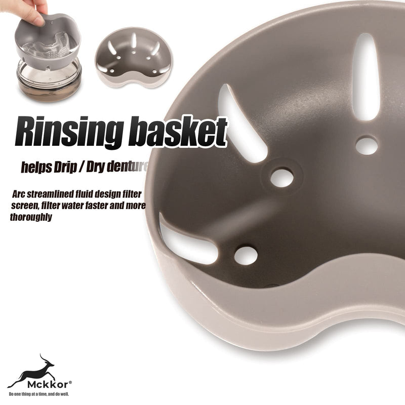 [Australia] - Denture Case, Definitely No-Leak Portable Retainer Case Denture Bath Box for Traveling Perfectly, Denture Cups for Soaking Dentures & Mirror(Black) Black 