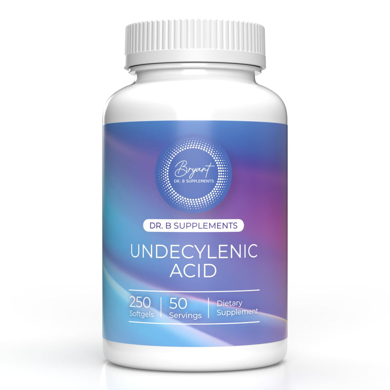 Undecylenic Acid 250 mg Softgels, 250 Count, 50 Servings | Fatty Acid Supplement for Gut & Vaginal Flora Balance, Digestive Health Support - Formerly SF722