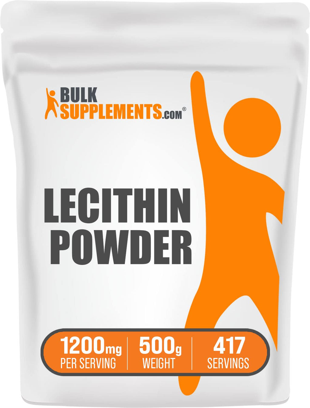 BulkSupplements.com Soy Lecithin Powder - Lecithin Supplement, Lecithin 1200mg Powder - Lecithin Powder Food Grade, Gluten Free, 1200mg per Serving, 500g (1.1 lbs) (Pack of 1) 417 Servings (Pack of 1)