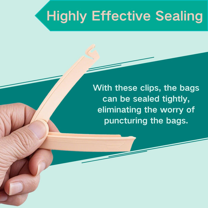 [Australia] - 10PCS Ostomy Bag Clips Drainable Pouch Clamps Tail Closure - Colostomy Supplies, Leak-Proof Tail Closure, Colostomy Sealing Clips, Ostomy Care Tools, Fistula Accessories 
