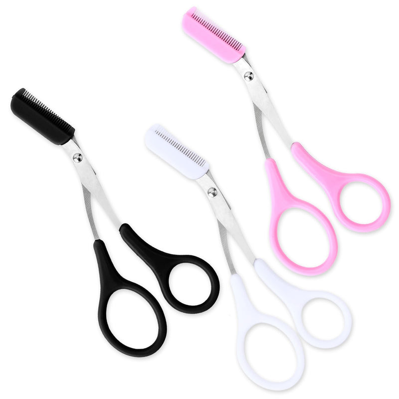 [Australia] - Wanmu 3 pieces eyebrow scissors, eyebrow shaping scissors, precision eyebrow trimmer scissors, eyebrow trimmer scissors, trimming scissors for men and women 