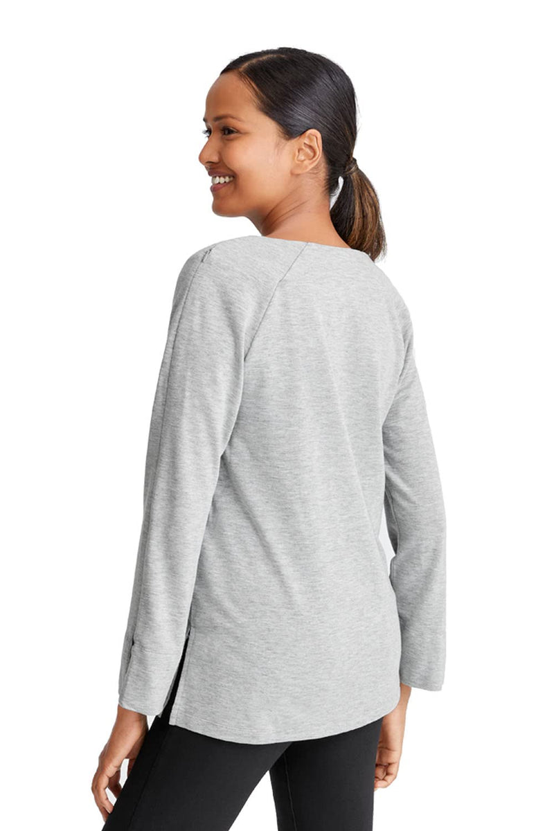 [Australia] - Care+Wear Arm Access Dialysis Shirts for Women – PICC Line Access Shirt with Two-Way Zipper for Easy Access XX-Large Heather Gray 