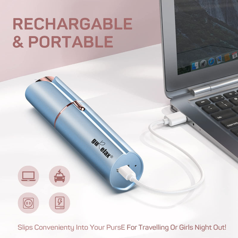 [Australia] - Facial Hair Removal for Women (As Seen on TV), Painless Facial Hair Remover, Rechargeable, Facial Hair Remover 2 x Replacement Heads Included, for Lips, Chin, Arms White Facial Hair Remover 