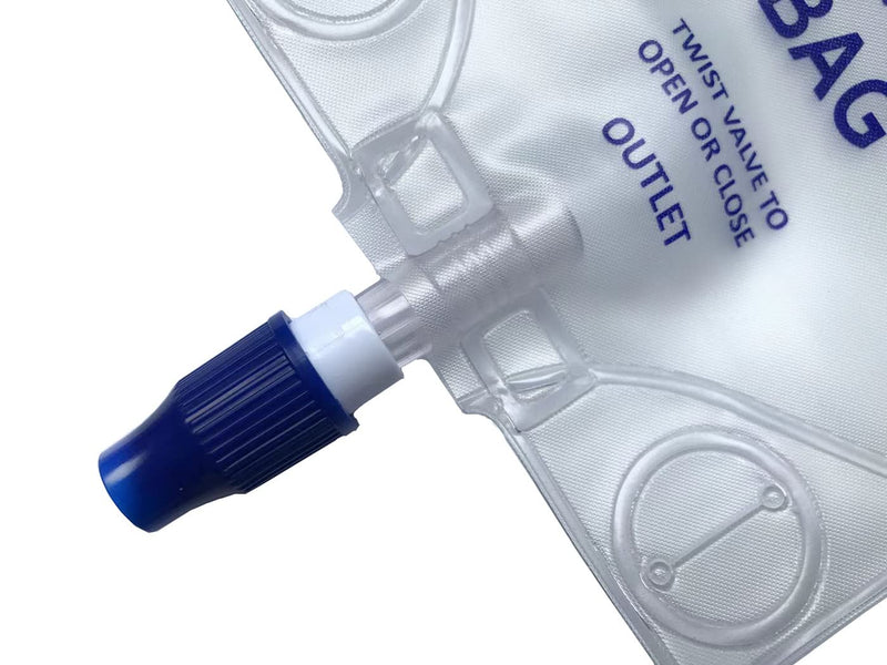 [Australia] - 600 ML Urine Drainage Bag, Drainage w/Clear Bag, Nephrostomy Bag,with 24" Silicone Tube,Twist Drain Valve (1 Pack) 1 