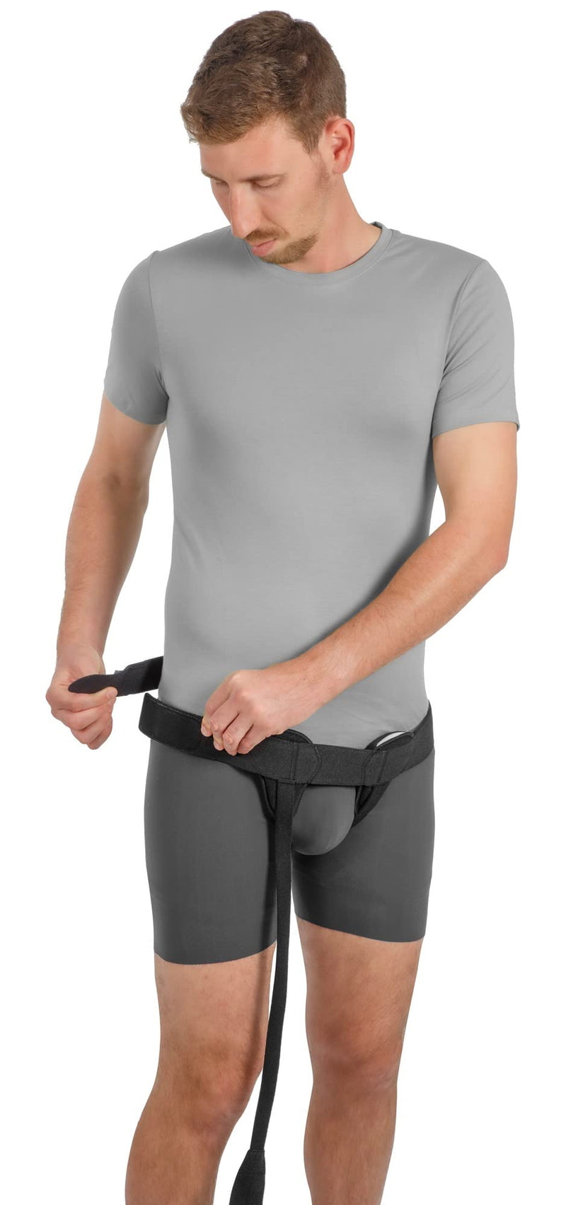 Movibrace Inguinal Groin Hernia Belt Black (Double, Medium) Black (Double)