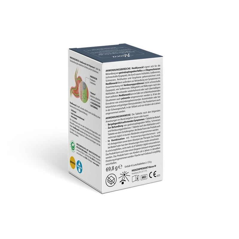 [Australia] - NeoBianacid quick help for heartburn, reflux, digestive problems and acid-related stomach problems, lozenges with lemon flavor 45 pieces. 100% natural formulation 45 