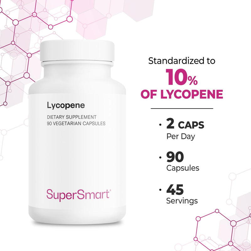 [Australia] - Supersmart - Lycopene 30mg per Day (High Potency) - Tomato Extract 10% Carotenoids - Lycopene Supplement | Non-GMO & Gluten Free - 90 Capsules 