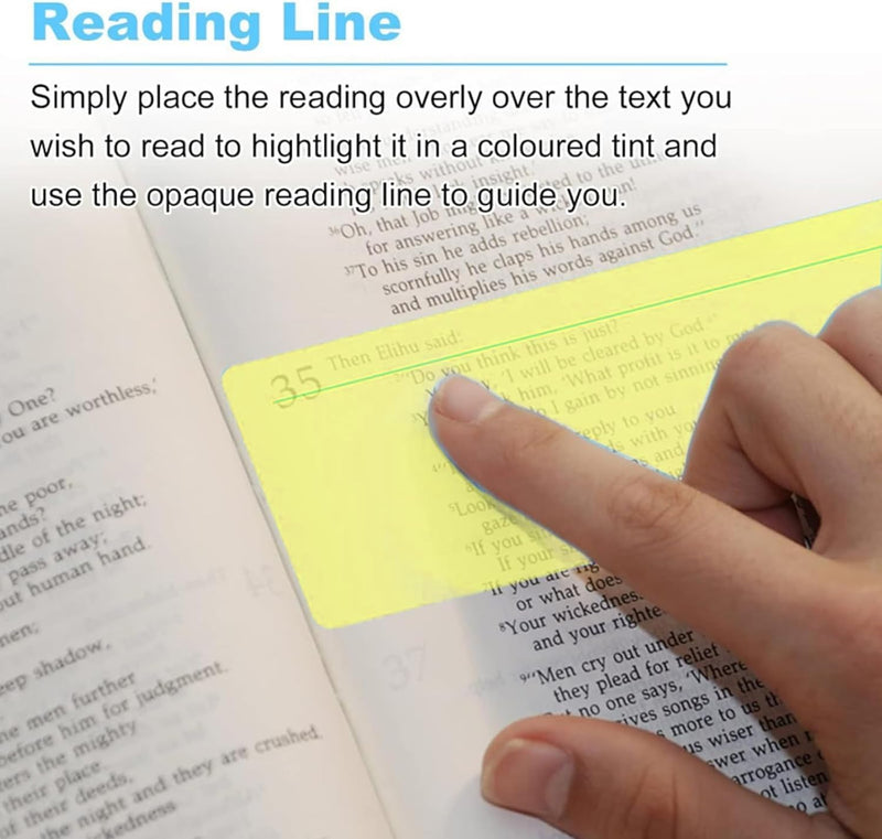 SANTUO 8 Pieces Dyslexia Overlays for Reading - PET Yellow Overlays for Dyslexia, Dyslexia Aids for Dyslexia ADHD Irlens Syndrome Visual Stress Relief (blue+yellow) blue+yellow