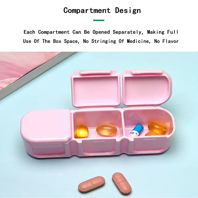 3 Pieces Pill Organizer, 3 Timer Daily Moisture Proof Pill Box Pocket Purse Portable Travel Vitamin Container Medicine Case 3pcs 3 Timer Daily Pill Case