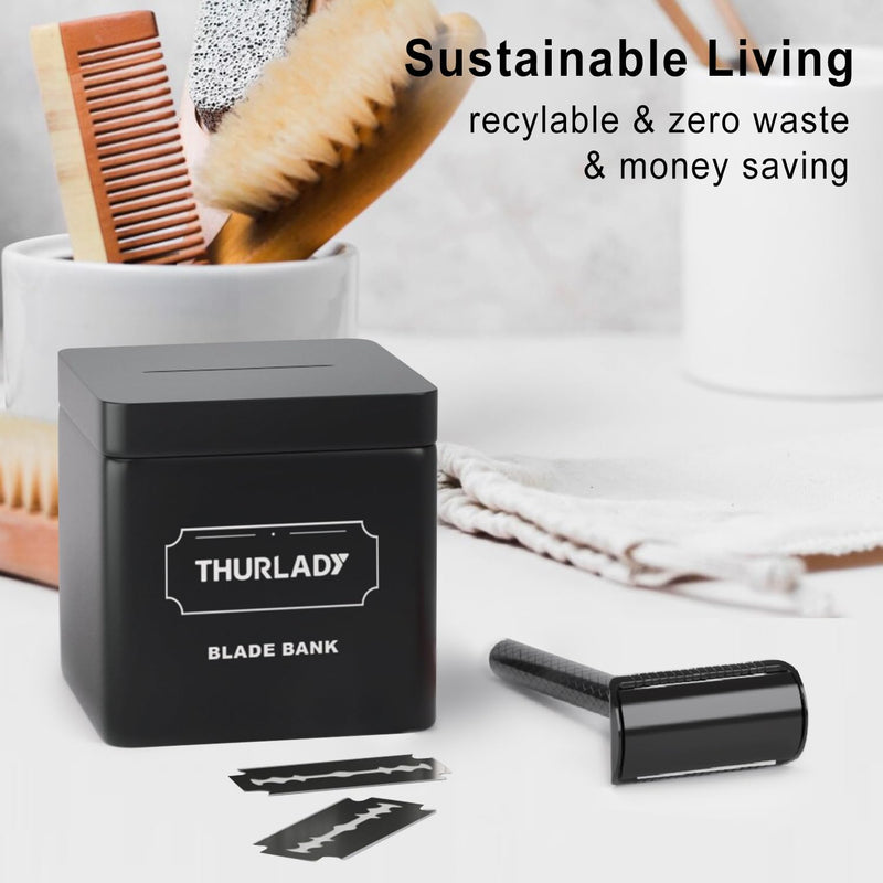 Matte Black Safety Razor and 50 Razor Blades