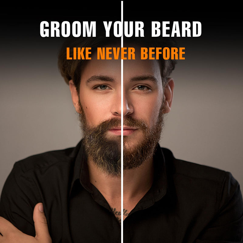 [Australia] - Black Beard Brush for Men - Natural Boar Bristles, Compact Size for All Beard Shapes & Travel, Ideal for Daily Beard Care 