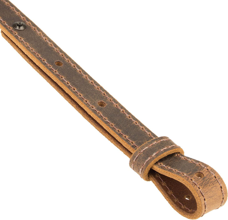 Leather Rifle Gun Sling Vintage Brown Crazy Horse/Hand Stitched 1" Wide w/th WWII Style Leather Toiletry Bag Travel Vintage Dopp Kit