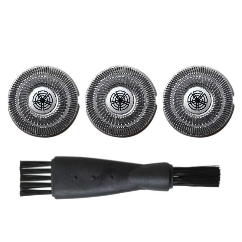 3Pcs Replacement Stainless Steel Shaver Shaving Head Blade Cutters with Clean Brush Compatible with SW-S7105 Electric Shaver Men’s Rotary Shaver Shaver Head Blades