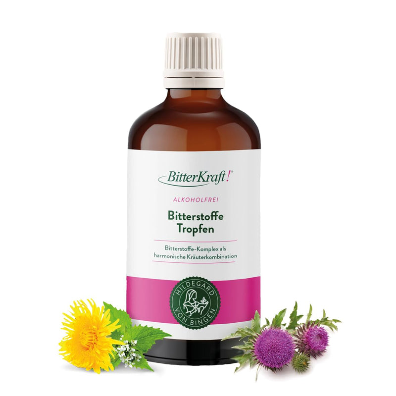 [Australia] - BitterKraft! Alcohol-free organic bitter substances drops according to Hildegard von Bingen | high-dose bitter drops | 9 exquisite bitter herbs for the intestines and digestion | 100% natural (100ml) 100ml 