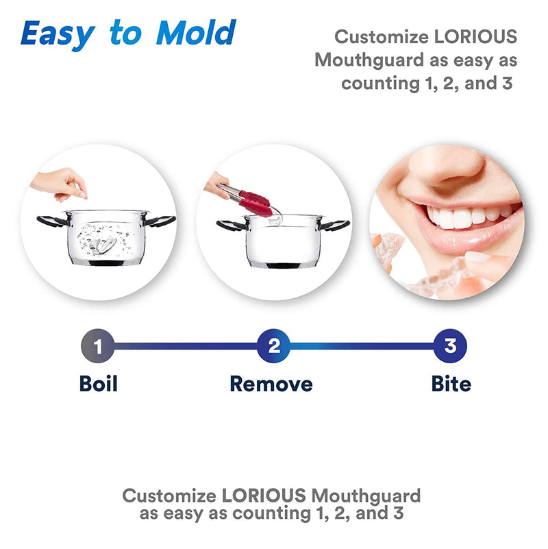 [Australia] - Mouthguard - One Size Fits All Premium Set of 6 BPA Free Moldable, Customizable and Trimmable Medical Grade Mouth Guard for Grinding Teeth Clenching Bruxism, Sport Athletic, Whitening Tray 6 Count (Pack of 1) 
